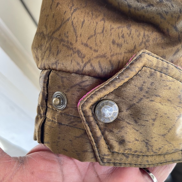 Skea vintage ski jumper brown pink lined used size 6 padded shoulders 90’s - Picture 7 of 14